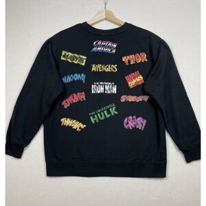 Marvel Avengers Men's Graphic Front & Back Sweatshirt XL‎ Hulk Iron Man Thor